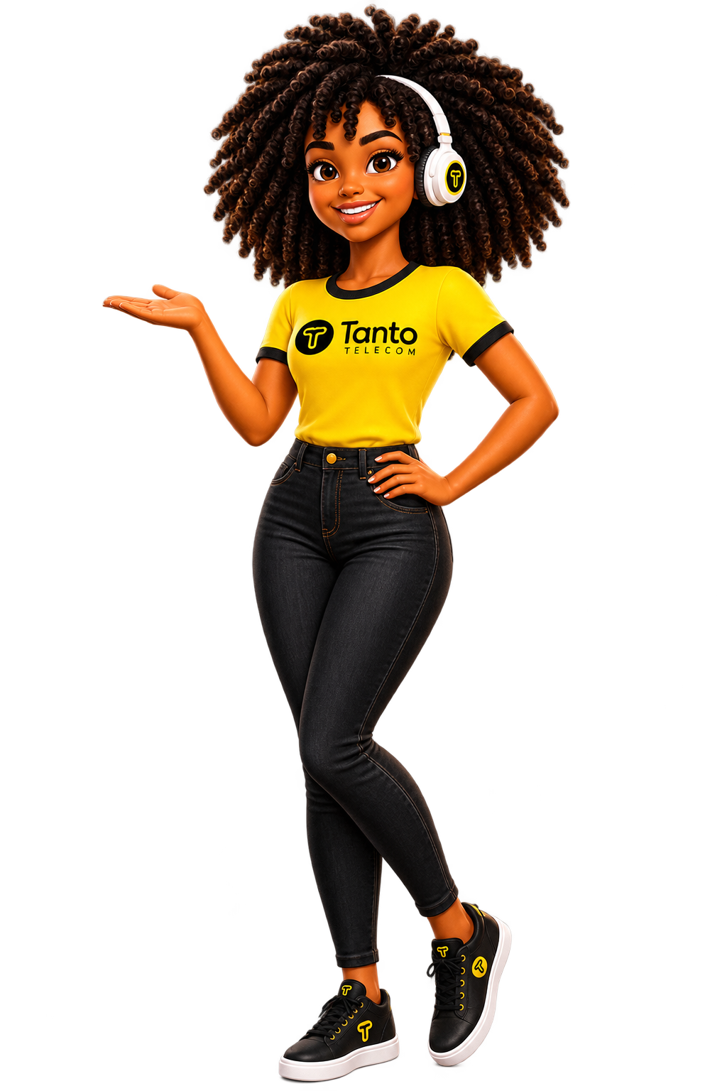 Avatar oficial da Tanto Telecom apresentando o programa Indique e Ganhe